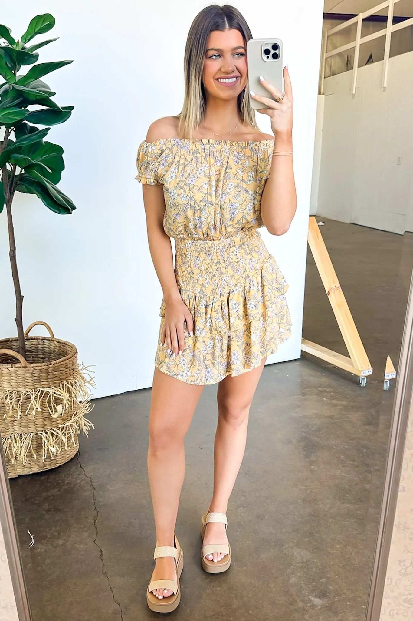 Sunny Attraction Floral Smocked Romper - FINAL SALE