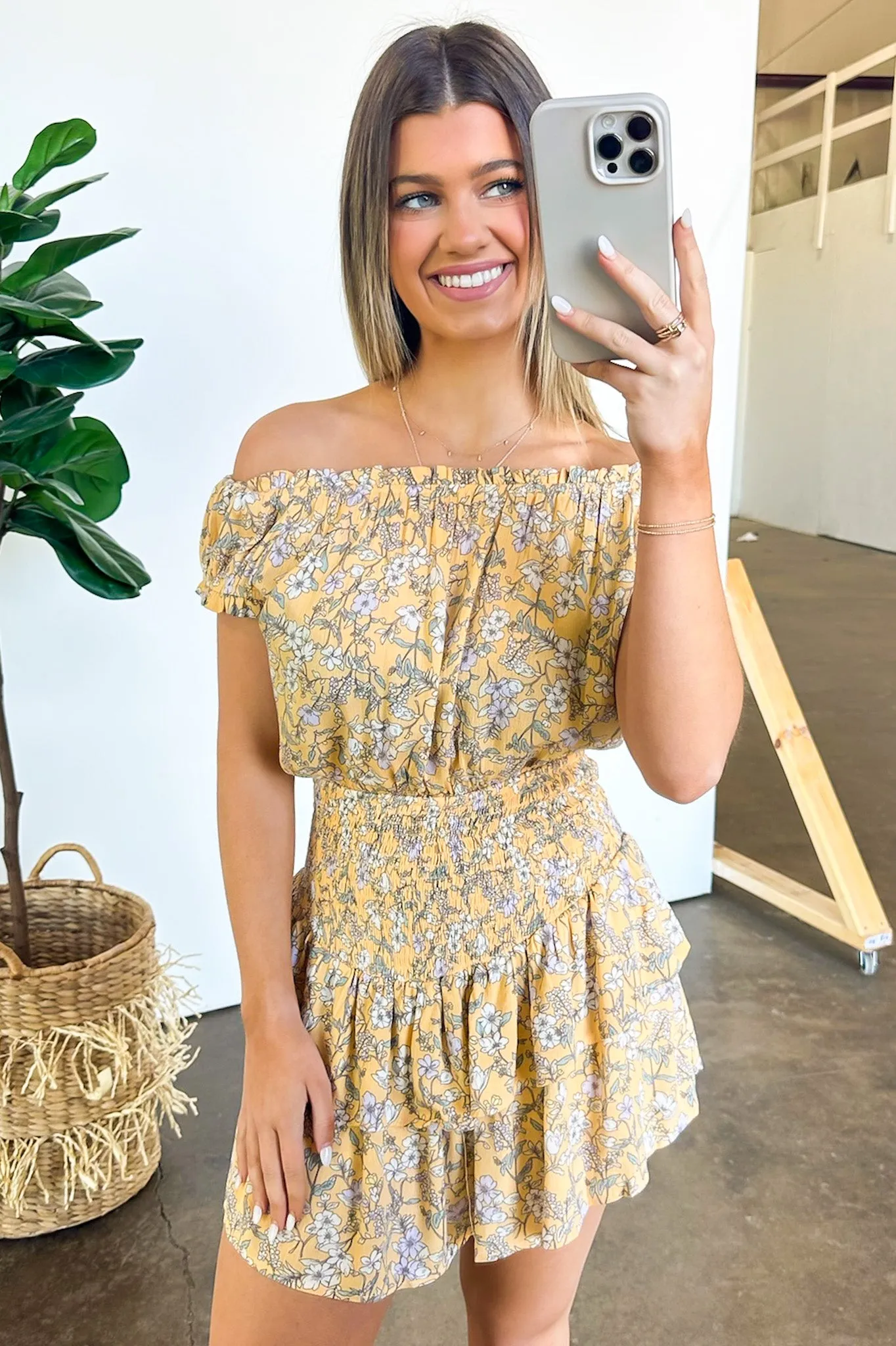 Sunny Attraction Floral Smocked Romper - FINAL SALE