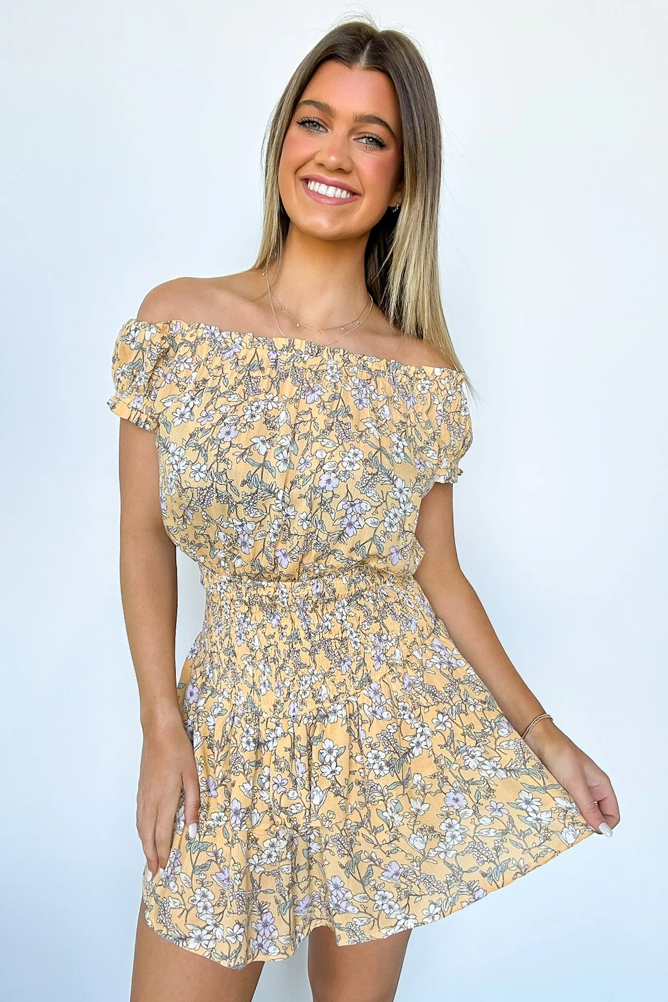 Sunny Attraction Floral Smocked Romper - FINAL SALE