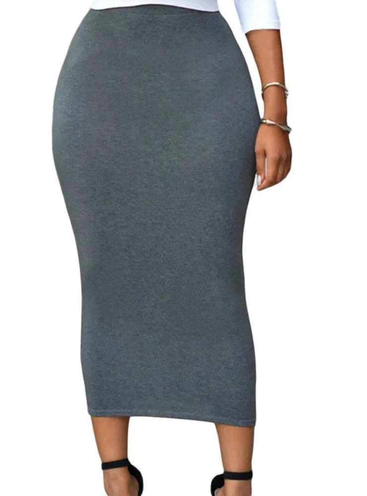 TastyHottie - Bodycon Long Skirt Black High Waist Tight Maxi Skirts