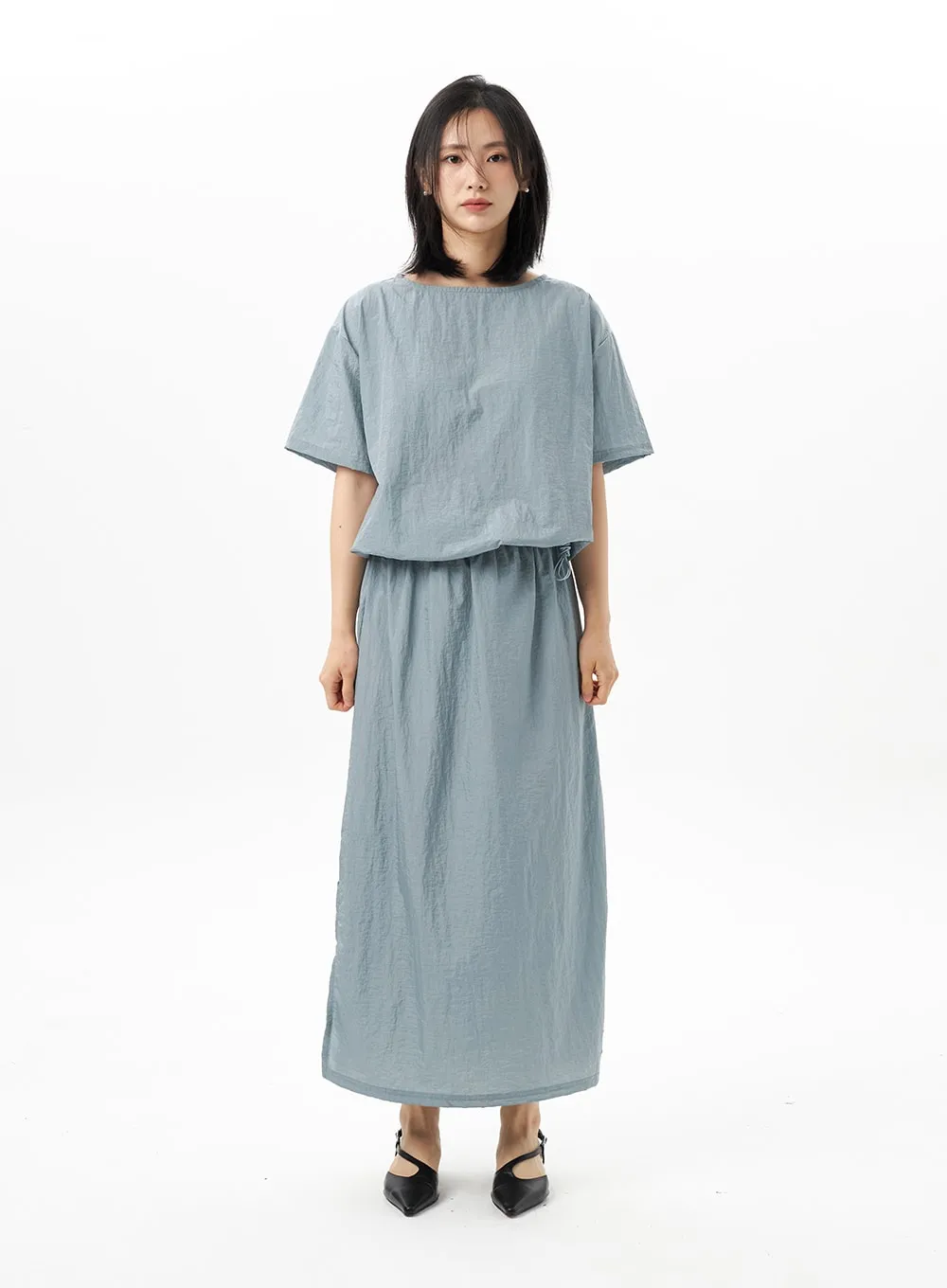 Tee And Maxi Skirt Set OU312
