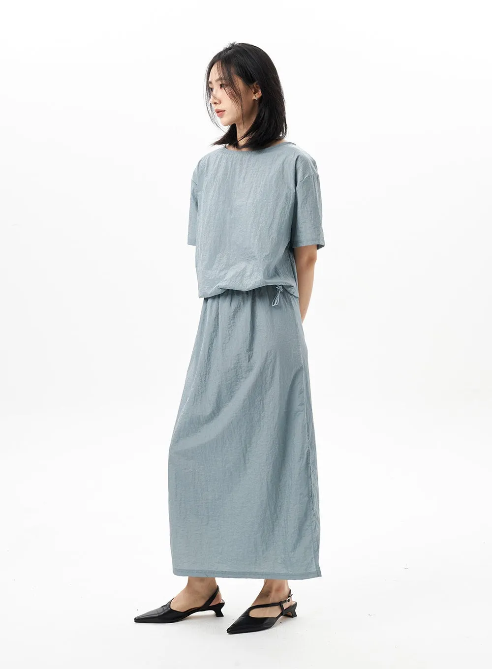 Tee And Maxi Skirt Set OU312