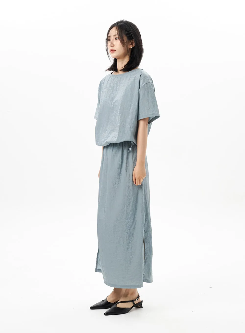 Tee And Maxi Skirt Set OU312