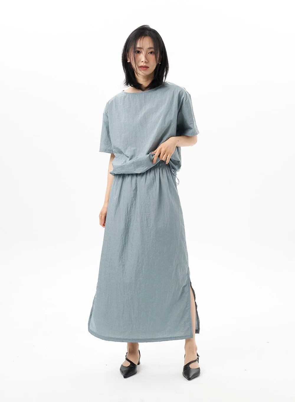 Tee And Maxi Skirt Set OU312