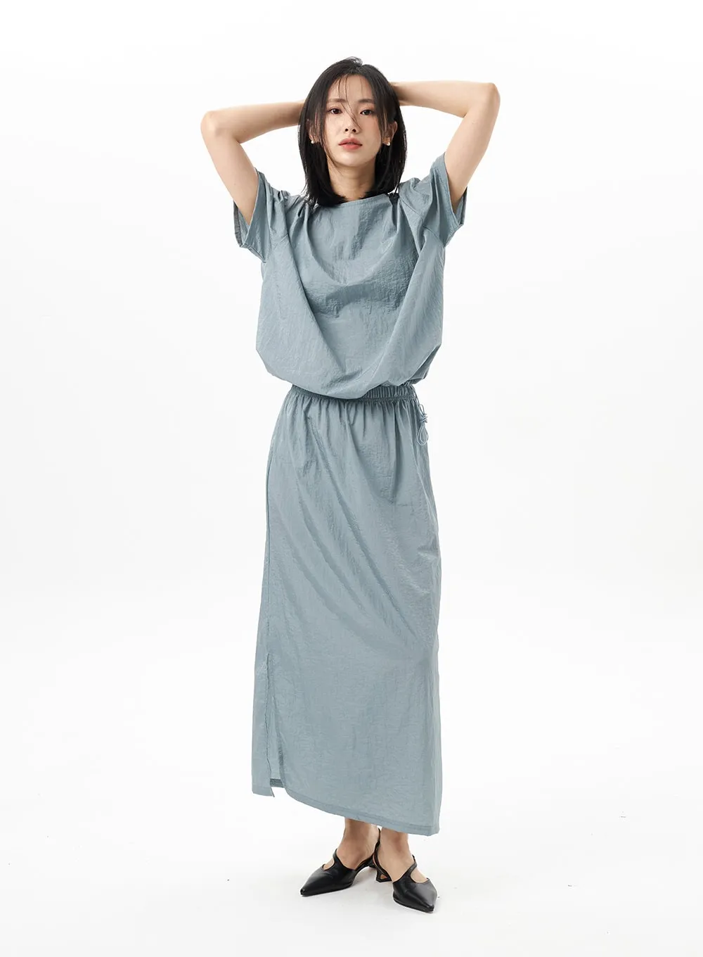 Tee And Maxi Skirt Set OU312