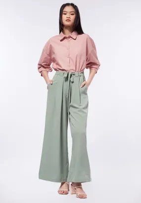 Tie Front Wide Leg Pants