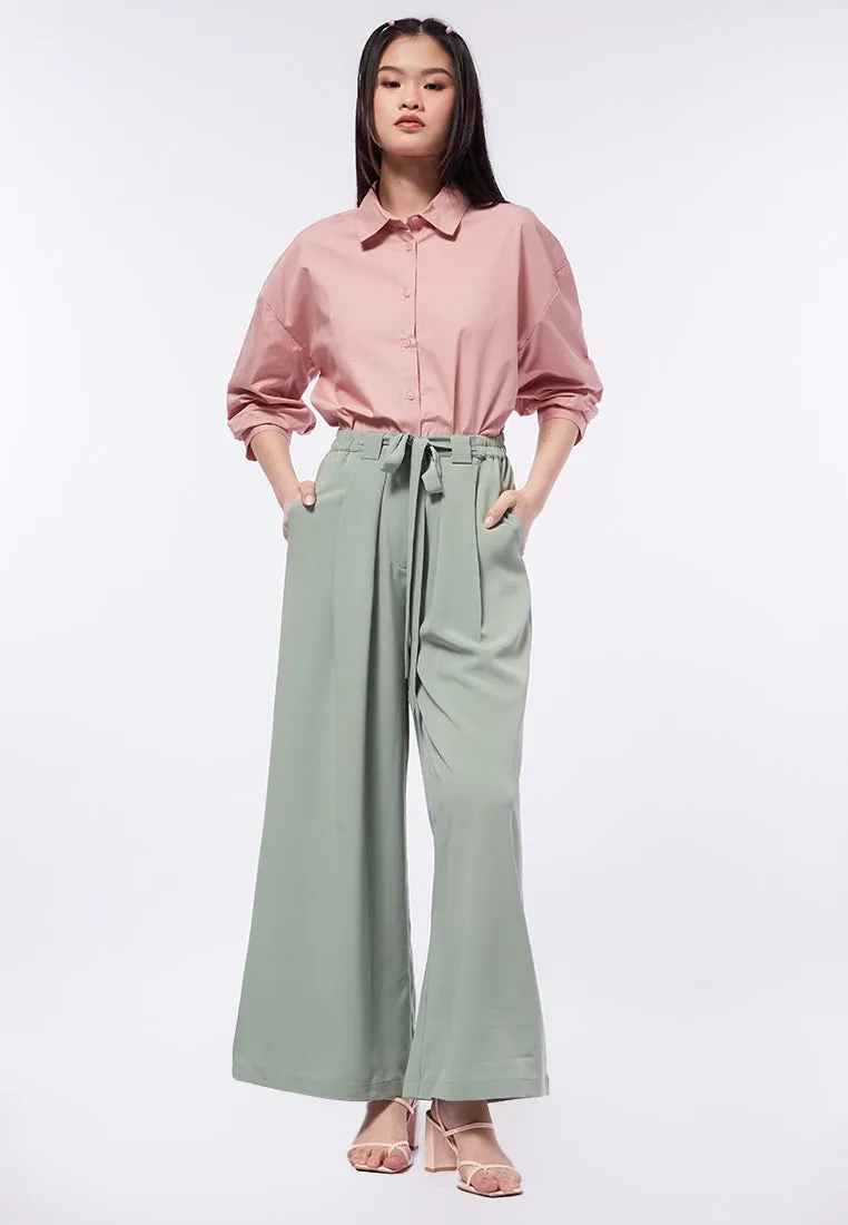 Tie Front Wide Leg Pants