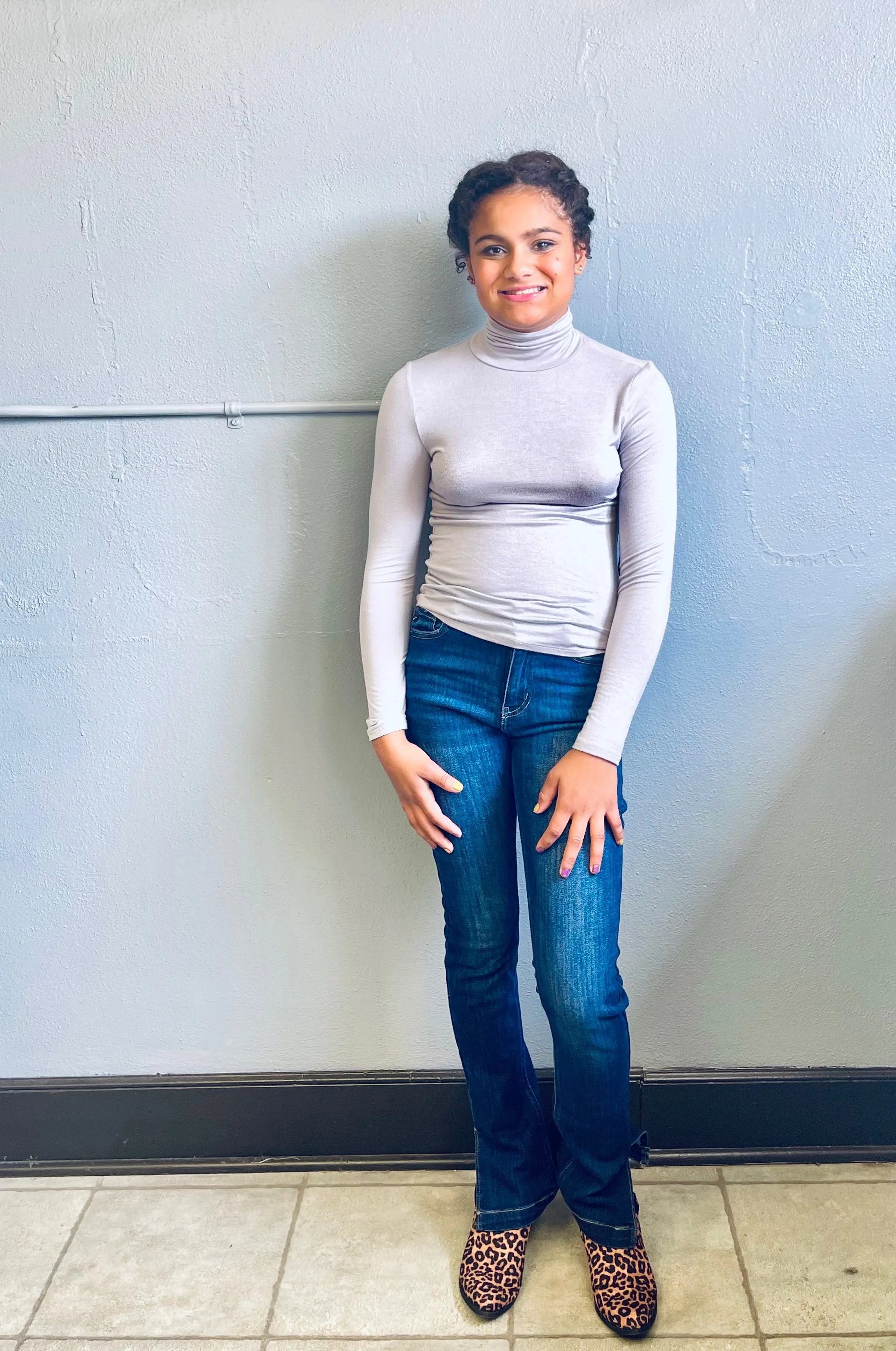 TIMING- Turtleneck Long Sleeve Top