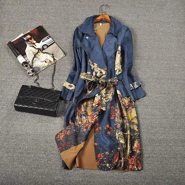 TRENCH FLORAL AUTUMN COAT
