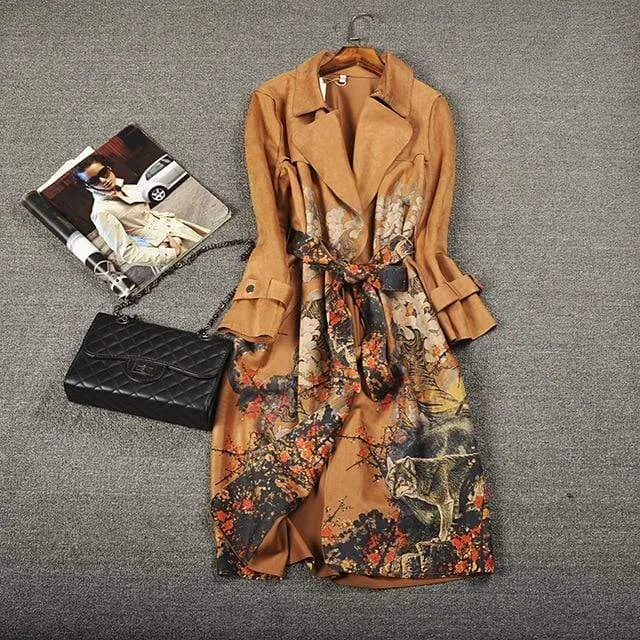 TRENCH FLORAL AUTUMN COAT