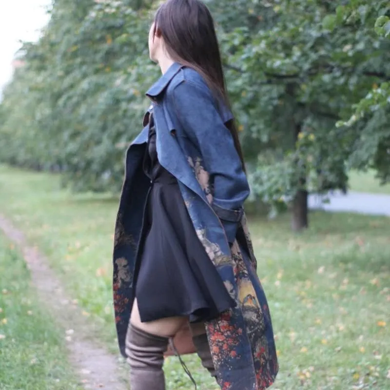 TRENCH FLORAL AUTUMN COAT