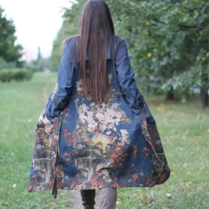TRENCH FLORAL AUTUMN COAT