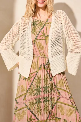 Tribal Open Stitch Cardigan 5758O-5245-3168 Coco Milk