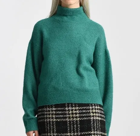 Turtleneck Sweater in Emerald Green