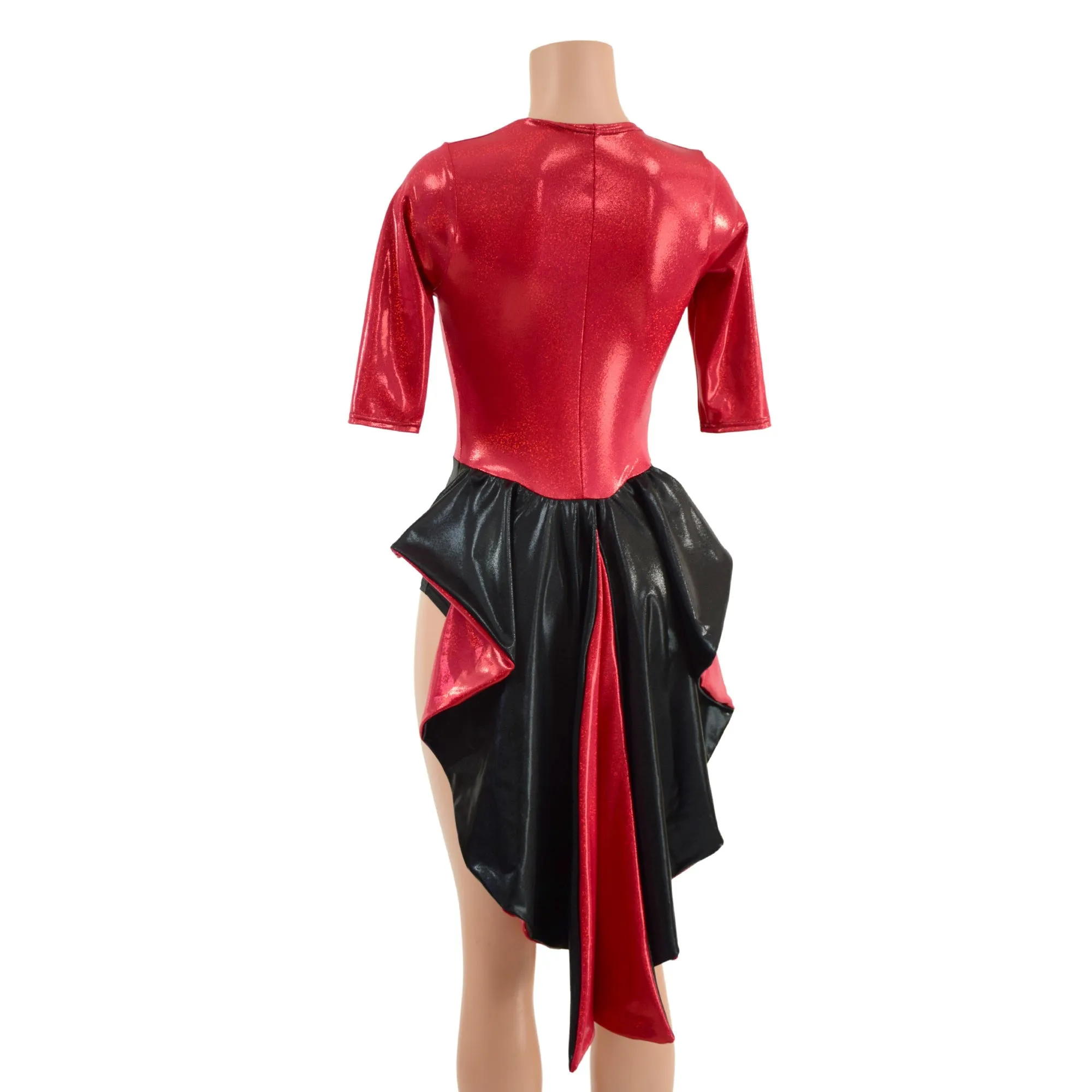 Tuxedo Back Red and Black Romper