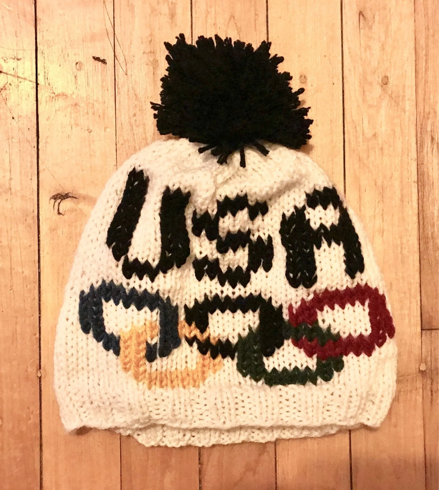 USA Hat Handknit America Hat USA OLYMPIC Rings Knit Hat