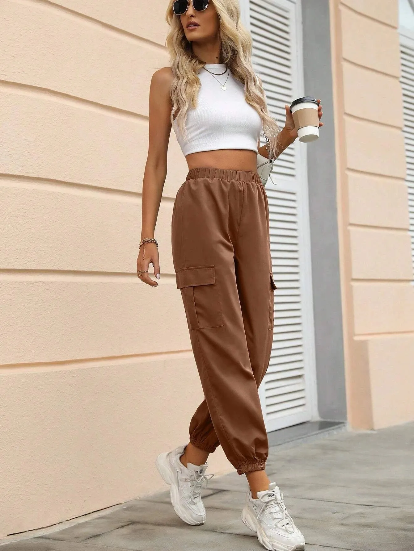 Versatile Flap Pocket Side Cargo Pants