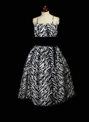 Vintage 1980s Tiger Print Cocktail Dress