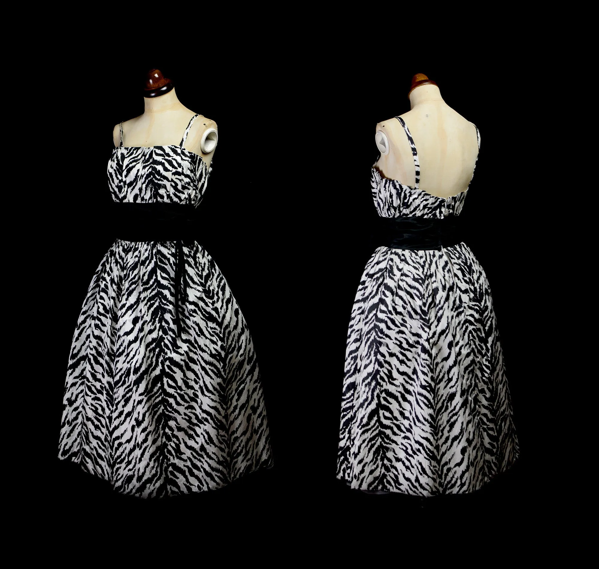 Vintage 1980s Tiger Print Cocktail Dress