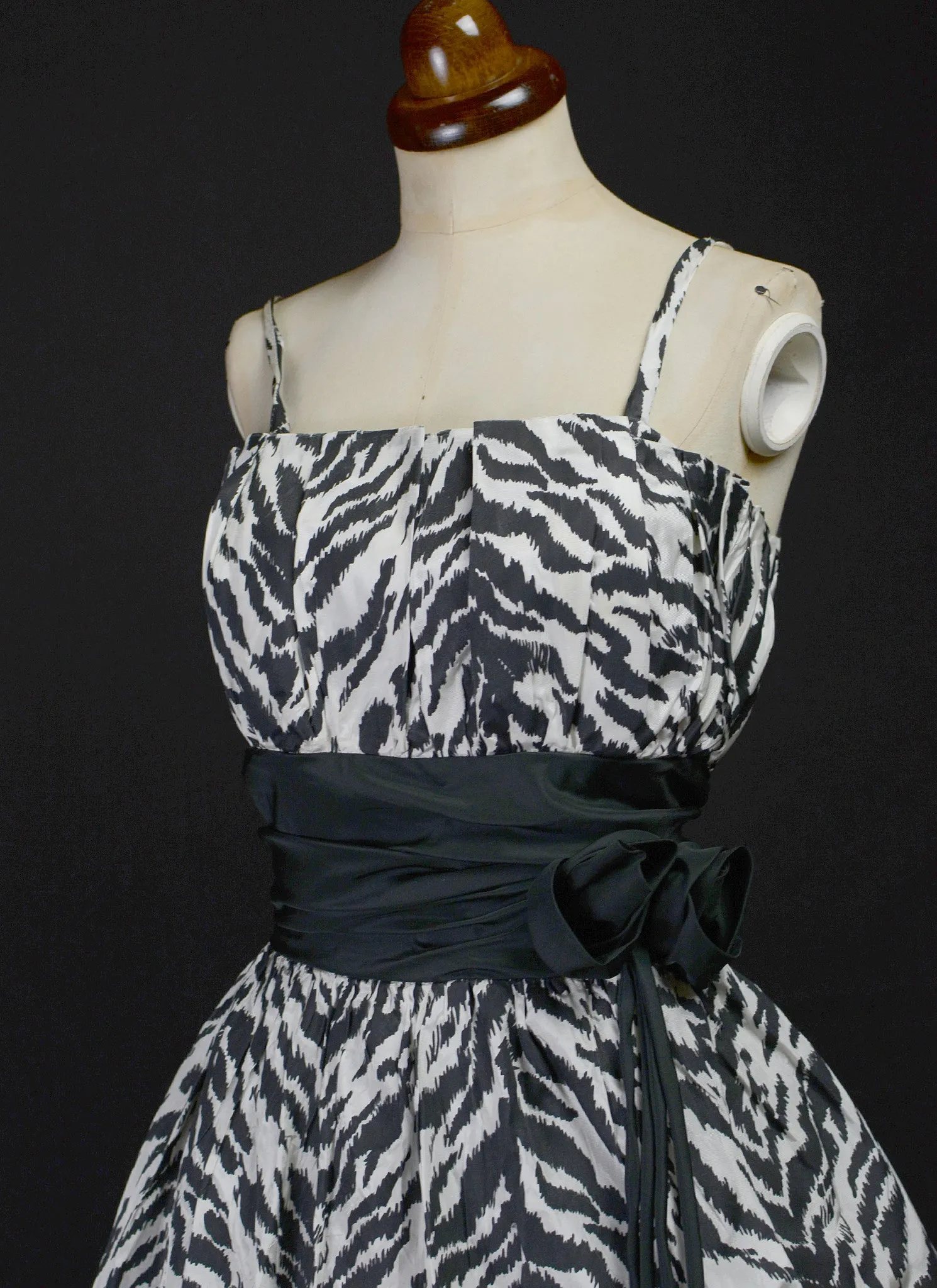 Vintage 1980s Tiger Print Cocktail Dress