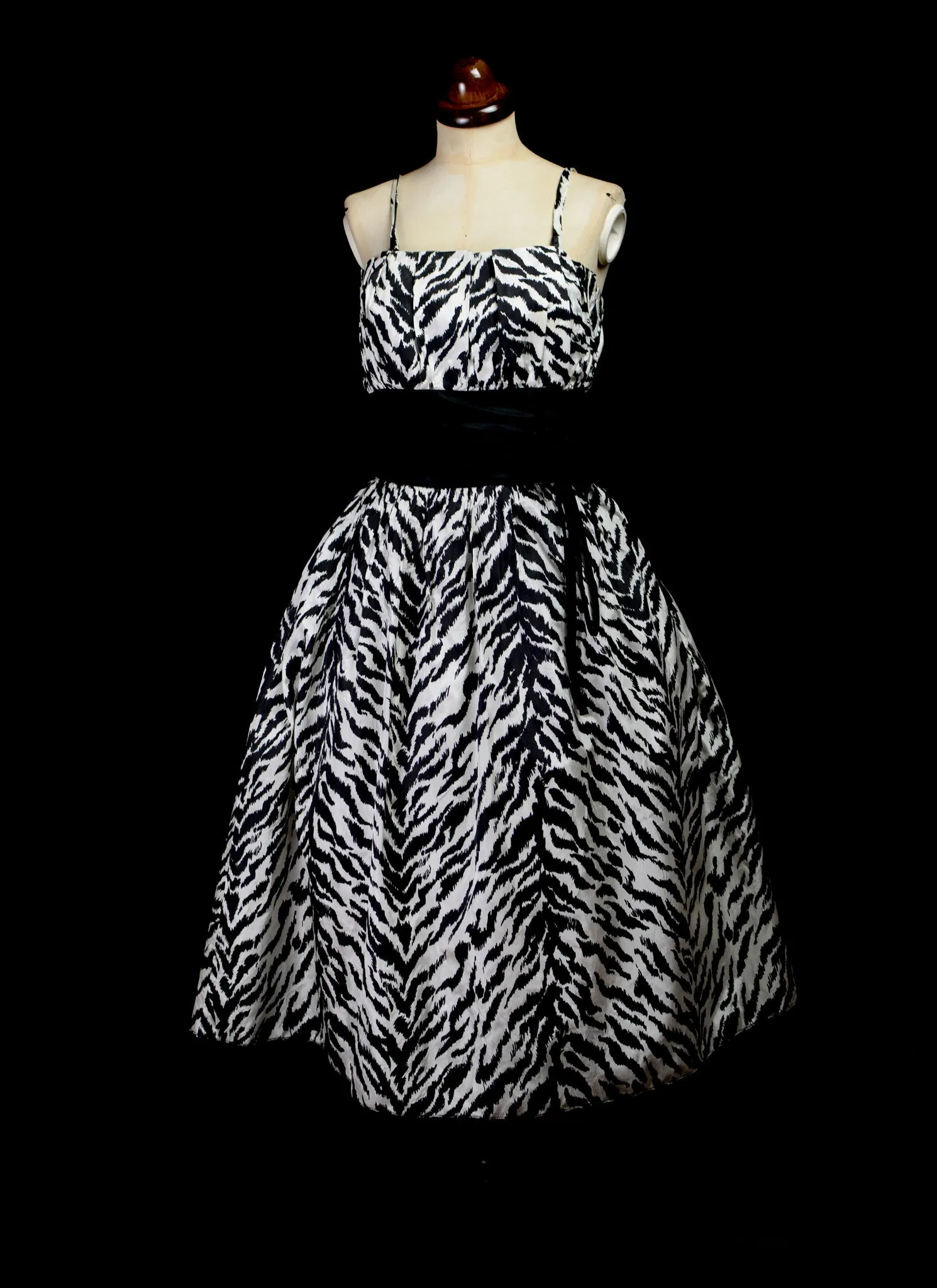 Vintage 1980s Tiger Print Cocktail Dress