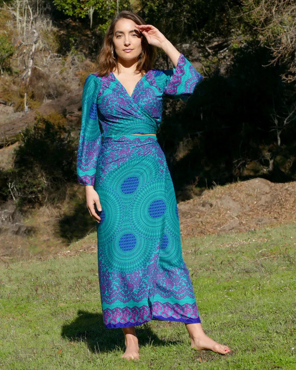 Vivid Floral Mandala Sarong