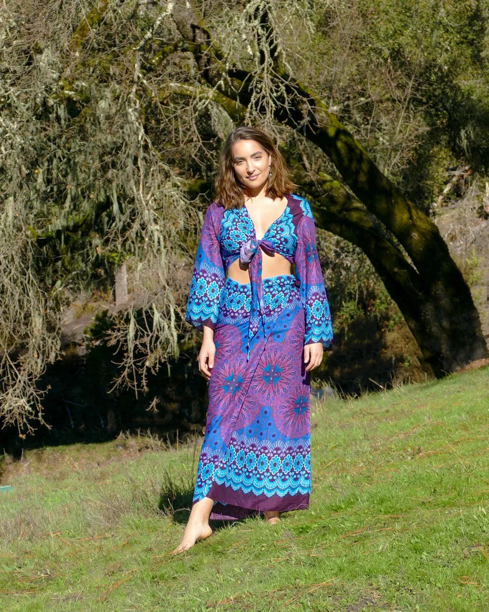 Vivid Floral Mandala Sarong