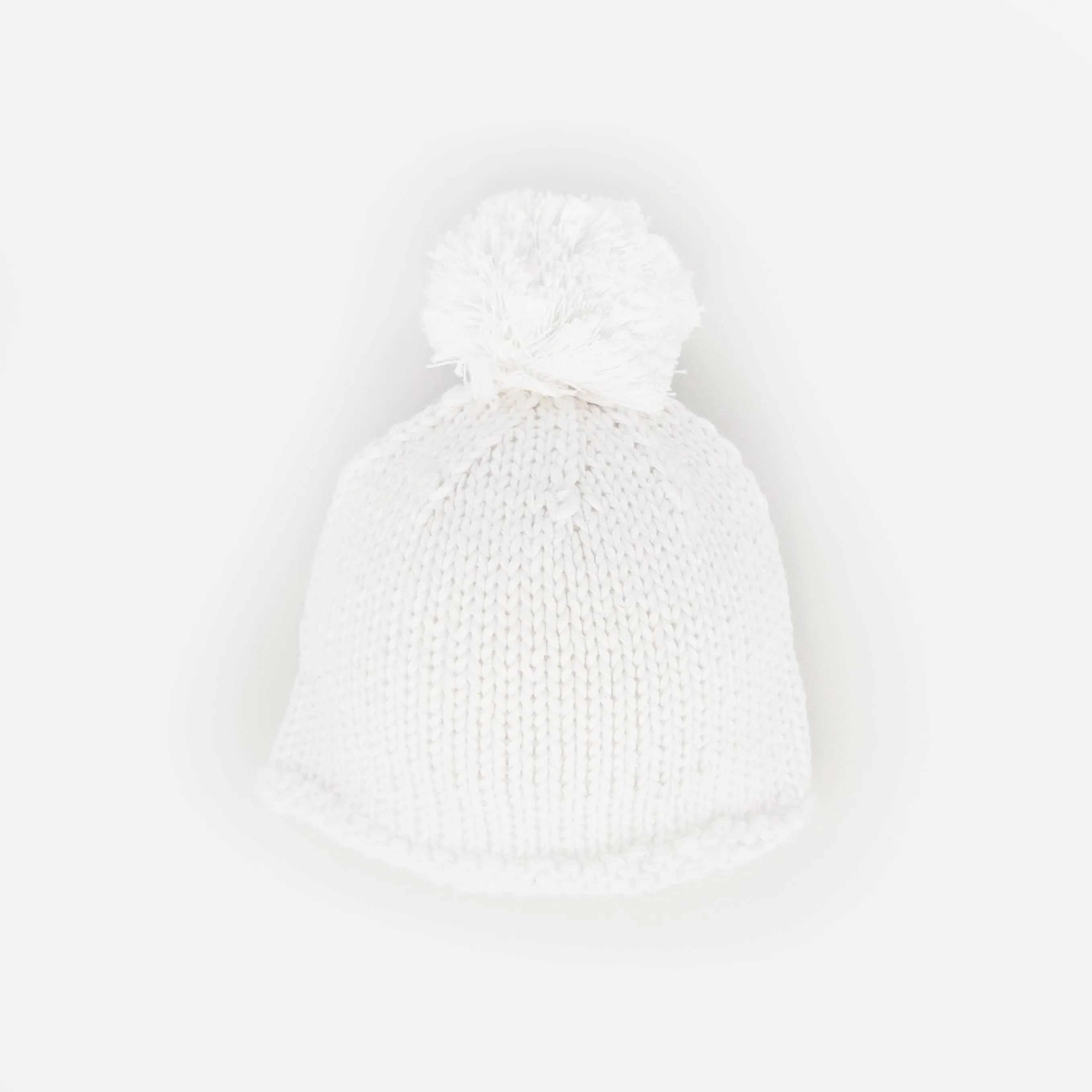 White Pom Pom Beanie Hat: Huggalugs