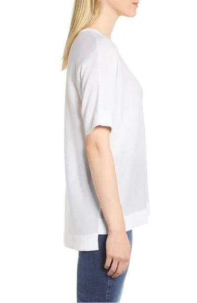 White Tencel Silk Top