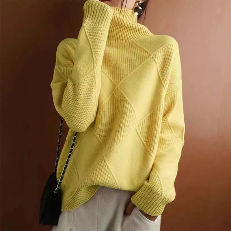 Women's Winter Warm Knitted Turtleneck Sweater