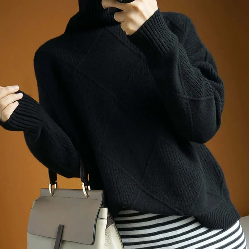 Women's Winter Warm Knitted Turtleneck Sweater