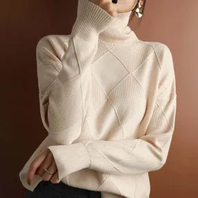 Women's Winter Warm Knitted Turtleneck Sweater