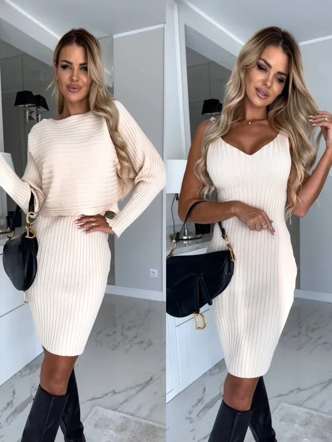 Yvana - Elegant set (Dress   Sweater)