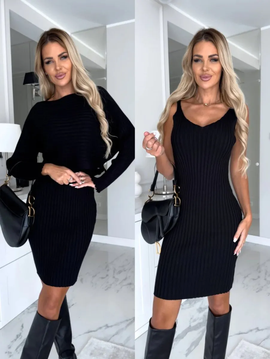 Yvana - Elegant set (Dress   Sweater)
